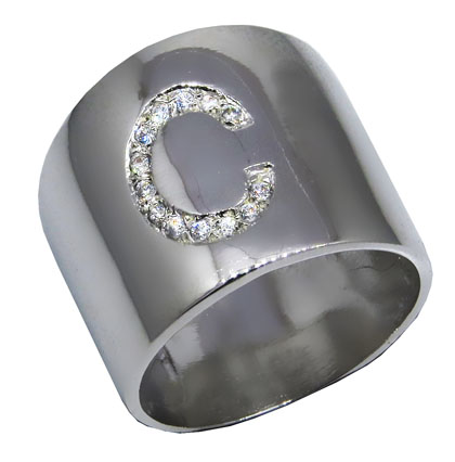 Anillo peter C imprenta, platabella