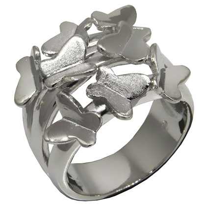 Anillo mariposas voladoras sin pidra platabella