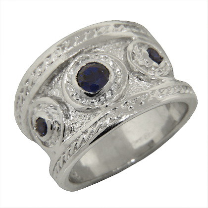 Anillo bizantino con circulos platabella