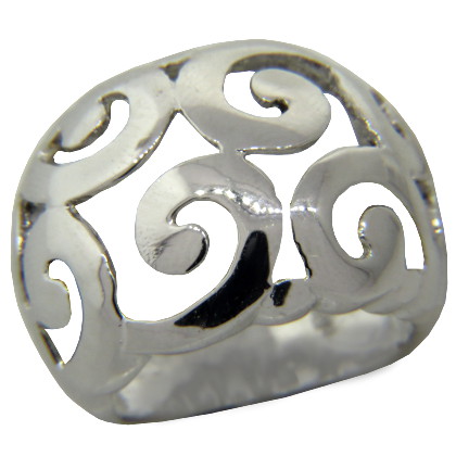 Anillo bombe arabesco redondeado platabella