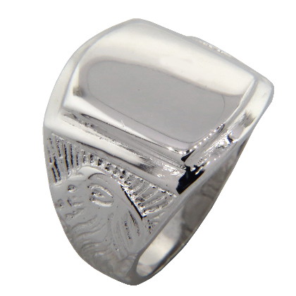 anillo sello leon platabella