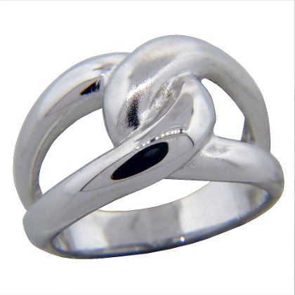 Anillo nudo grande platabella