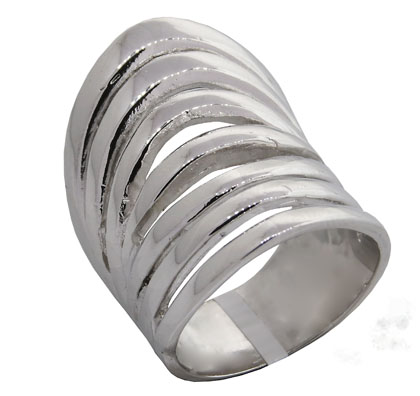 Anillo quintuple en v sin piedra platabella