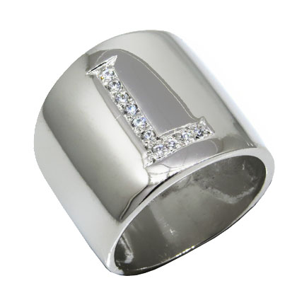 Anillo Peter L imprenta, platabella
