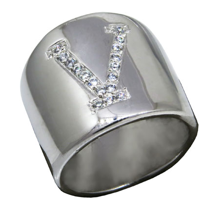 Anillo peter V imprenta, platabella