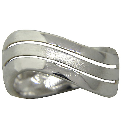 Anillo triple onda calado platabella