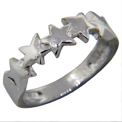 anillo estrellas corridas platabella