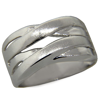 Anillo doble onda platabella