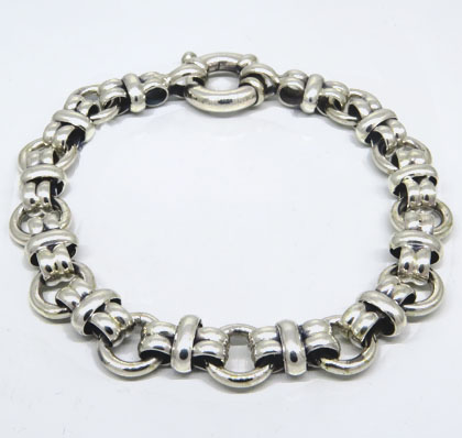 pulsera monios - eslabones redondos, grande, cierre marinero