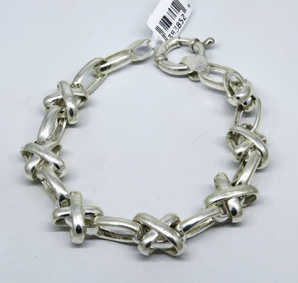 pulsera eco eslabones ovalados y cruzados