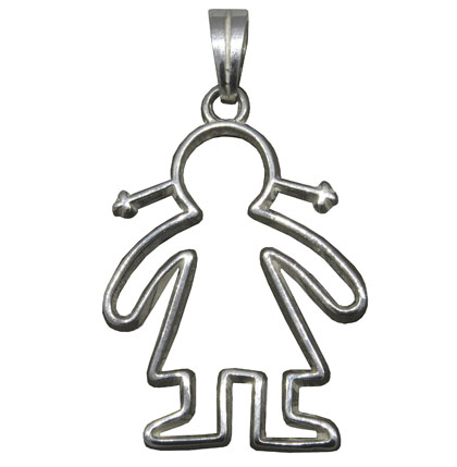 Colgante contorno nena 5 cm