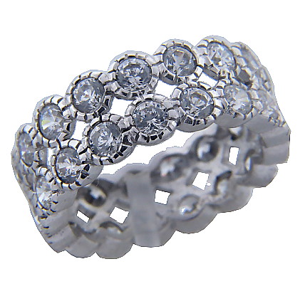 anillo cubic entero circulos ancho