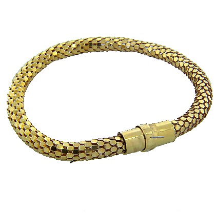 Pulsera imantada escamas amarilla