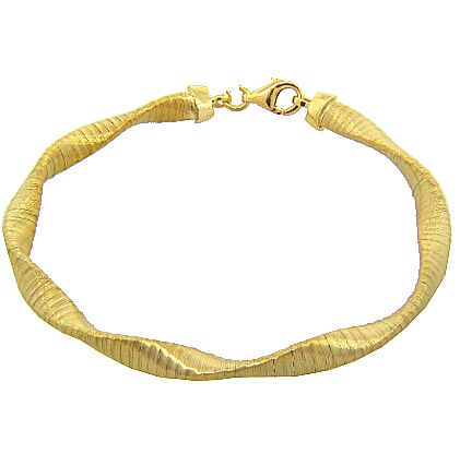 Pulseras con hilos amarilla torzada retorcida semi rigida