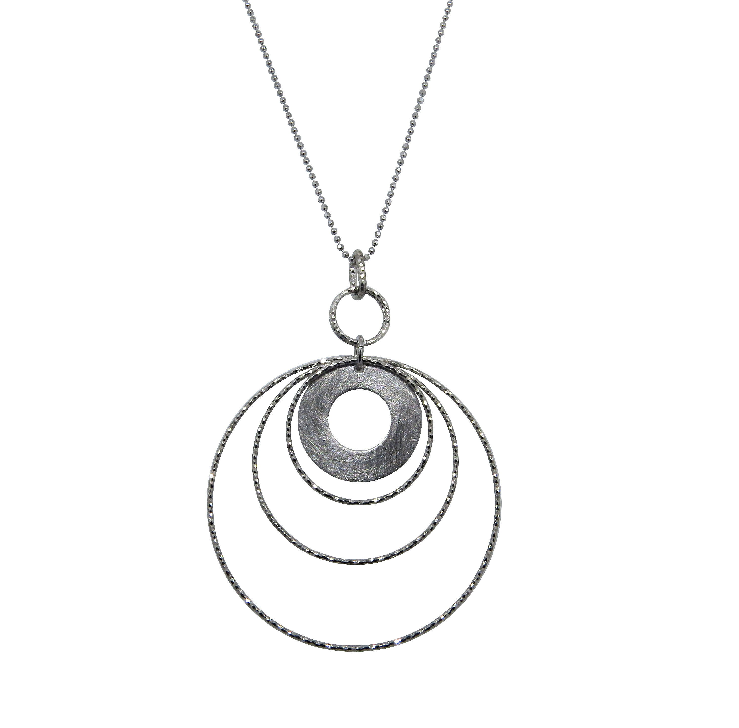 conjunto circulos , facetados, satinado y cadena bolitas
