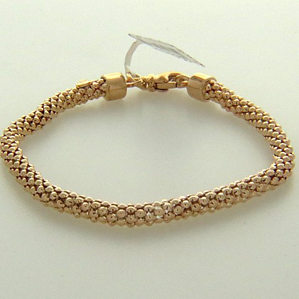 pulsera fope grueso con mosqueton enchapado amarillo