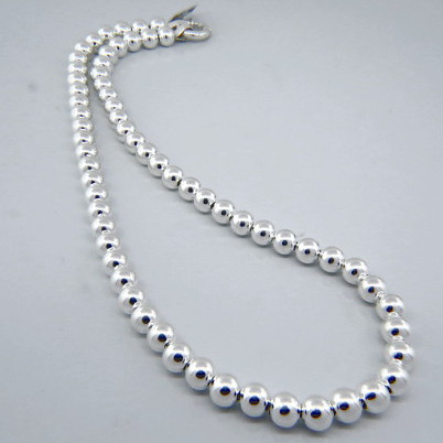 collar bolitas 7 mm ( precio x 40 cms )	