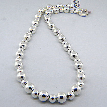 collar bolitas 7-9 mm intercaladas (precio x 40 cms )