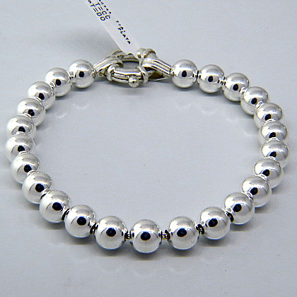 Pulsera bolitas 7 mm cierre marinero	