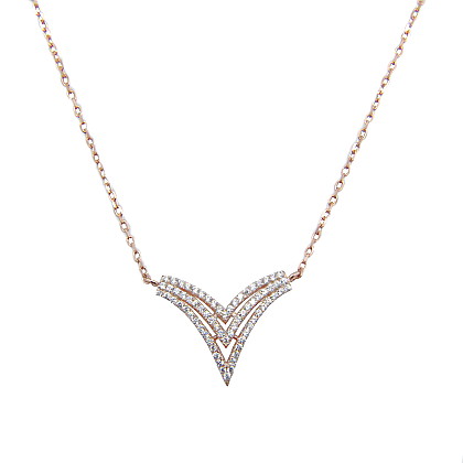 conjunto en V con piedras,rosado