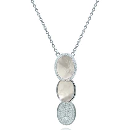 conjunto doble nacar,piedra alrededor, pave, con movimiento