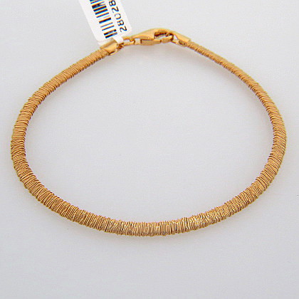 pulsera rosada hilos enroscados 3mm