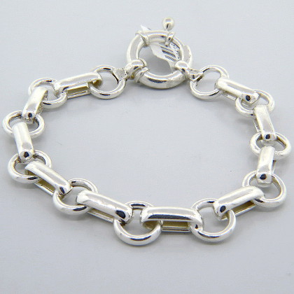 pulsera eslabones redondos y alargados