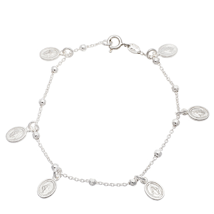 pulsera medallitas virgen