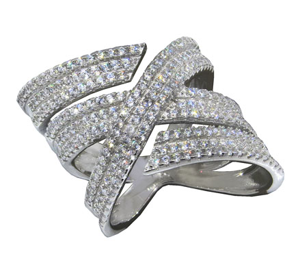 anillo tipo abierto, inclinado, pavee