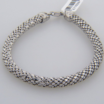 pulsera fope redonda blanca facetada