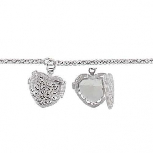 Pulsera corazon relicario filigranado pulsera fope