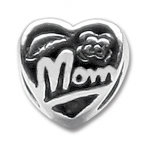 abalorio macizo corazon mama