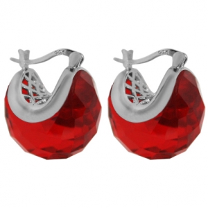 Par aros miss capricho color rojo