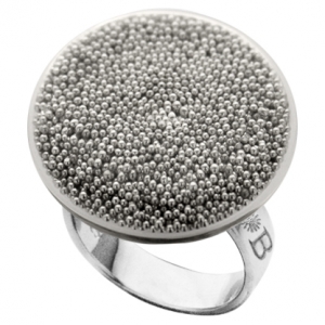anillo bubble plano plata