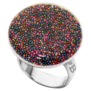 anillo bubble plano multicolor