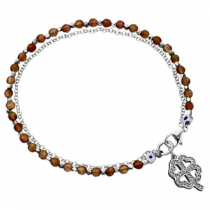 pulsera 2line, onix marron, buena suerte y prosperidad