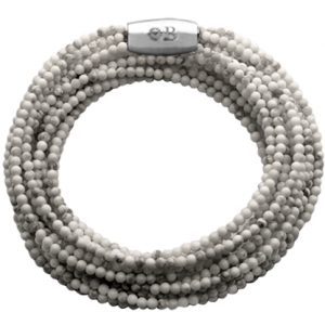 pulsera de piedras turquesa blanca 