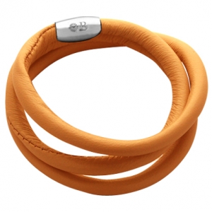 pulsera cuero naranja