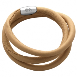 Pulsera cuero camel