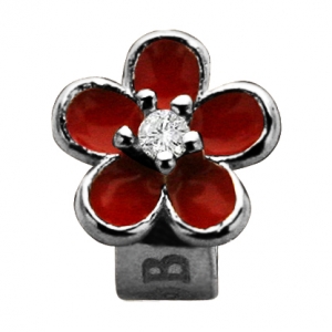 dije Flor Mini Roja