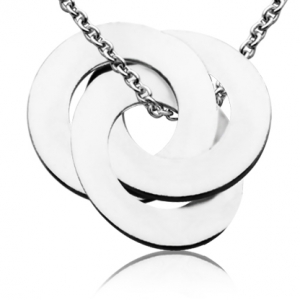 Dije triple arandela para grabar ( precio sin cadena )