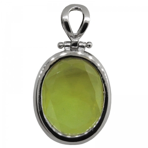 colgante oval 20 x 25 verde, platabella