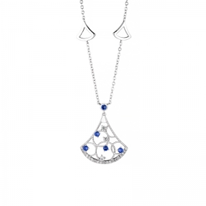 Conjunto campanita piedras azules y blancas