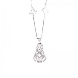 Conjunto madre perla y piedras blancas