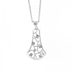 Conjunto, calado, piedras blancas