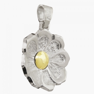 Colgante flor con centro en double. 2,7 aprox