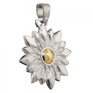 Colgante flor con double en el centro