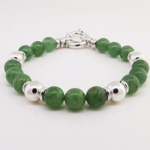 pulsera bolas y bolas de colores verde