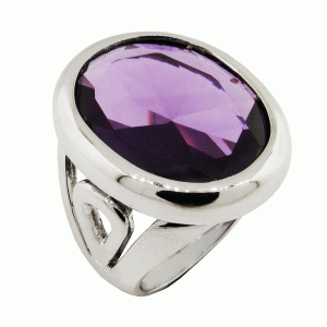 Anillo platabella 20 x 25 amatista