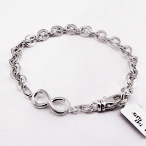 Pulsera infinito, eslabones ovalados